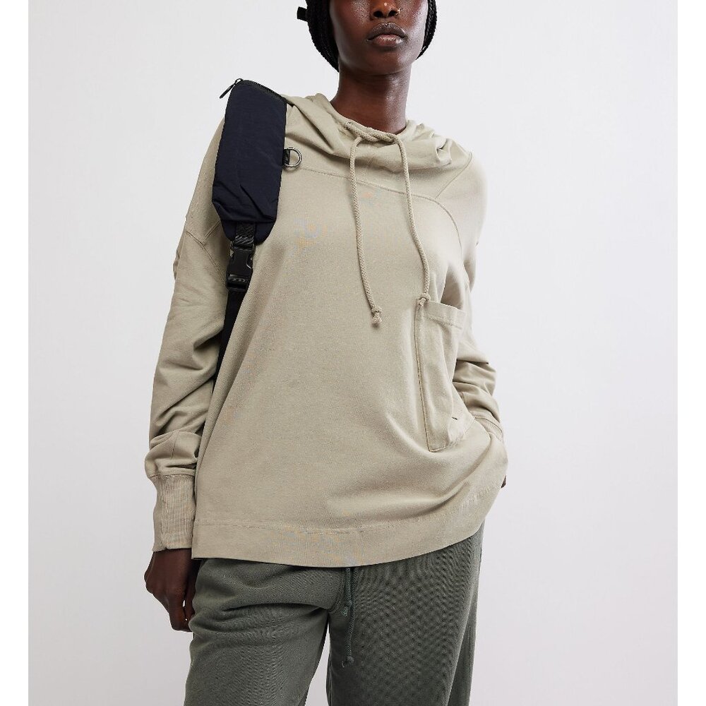 Free People Hot Shot Hooded Layer XS Sage Stone